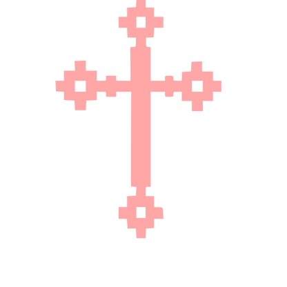 Pixel Cross Logo #ffa6a6