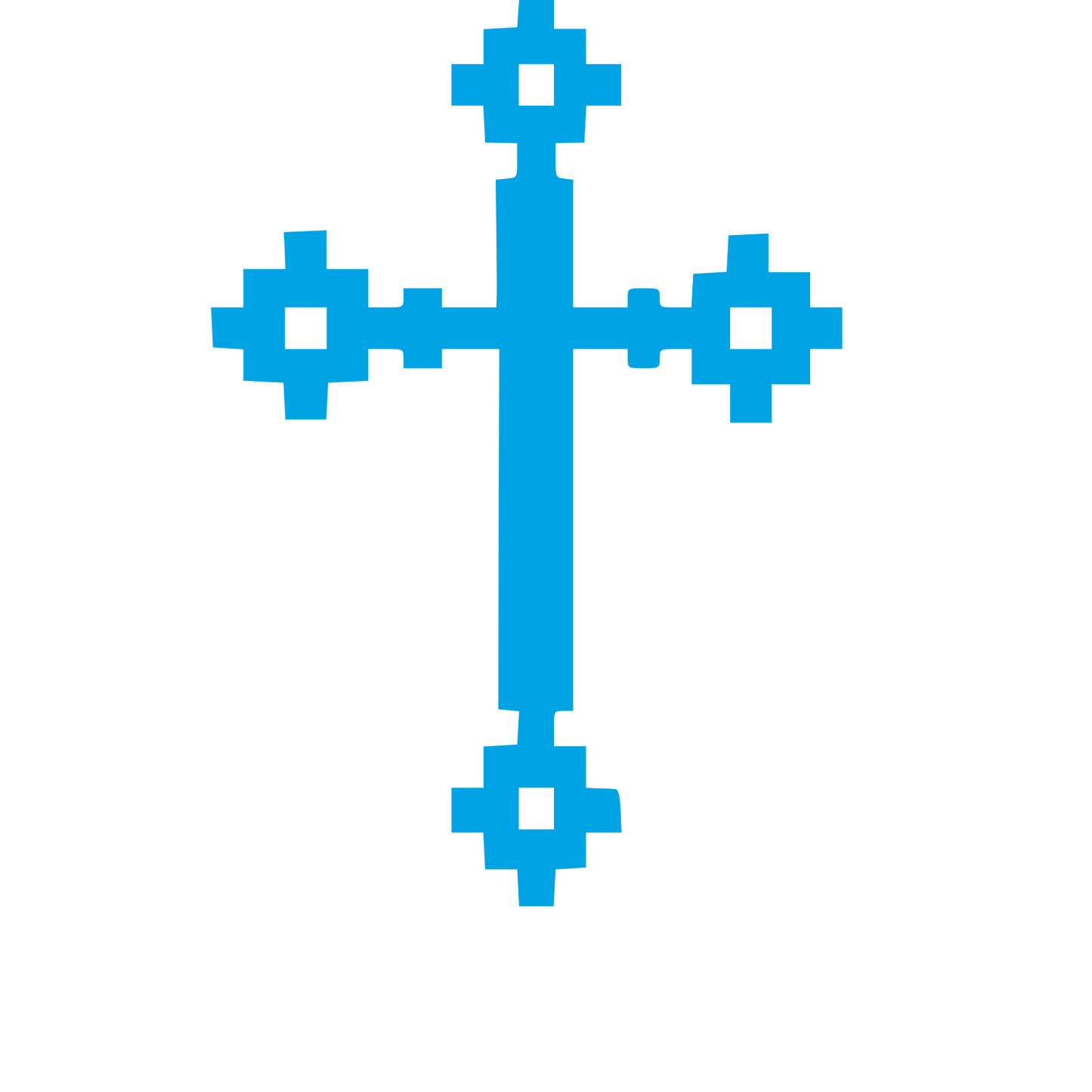 Pixel Cross Logo #00a3e4
