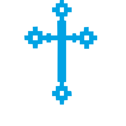 Pixel Cross Logo #00a3e4