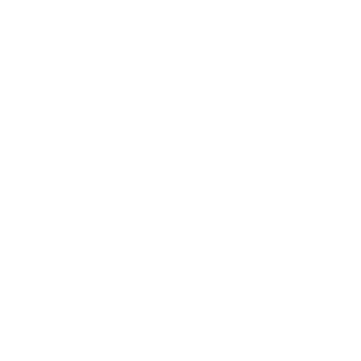 Pixel Cross Logo #ffffff