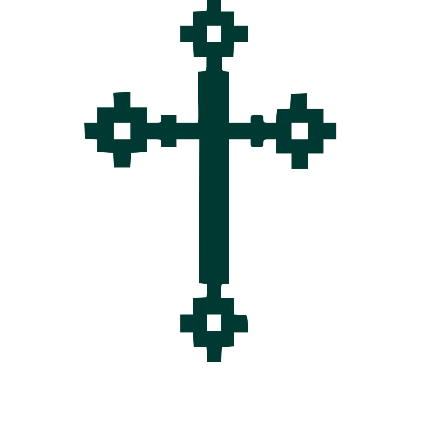 Pixel Cross Logo #003932
