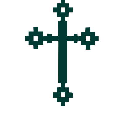 Pixel Cross Logo #003932