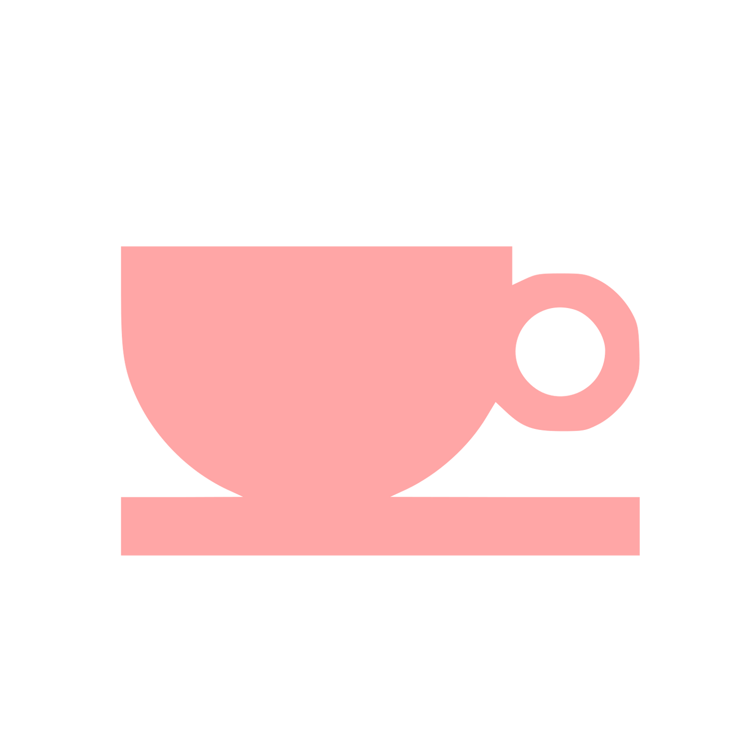 Teacup Silhouette Logo #ffa6a6