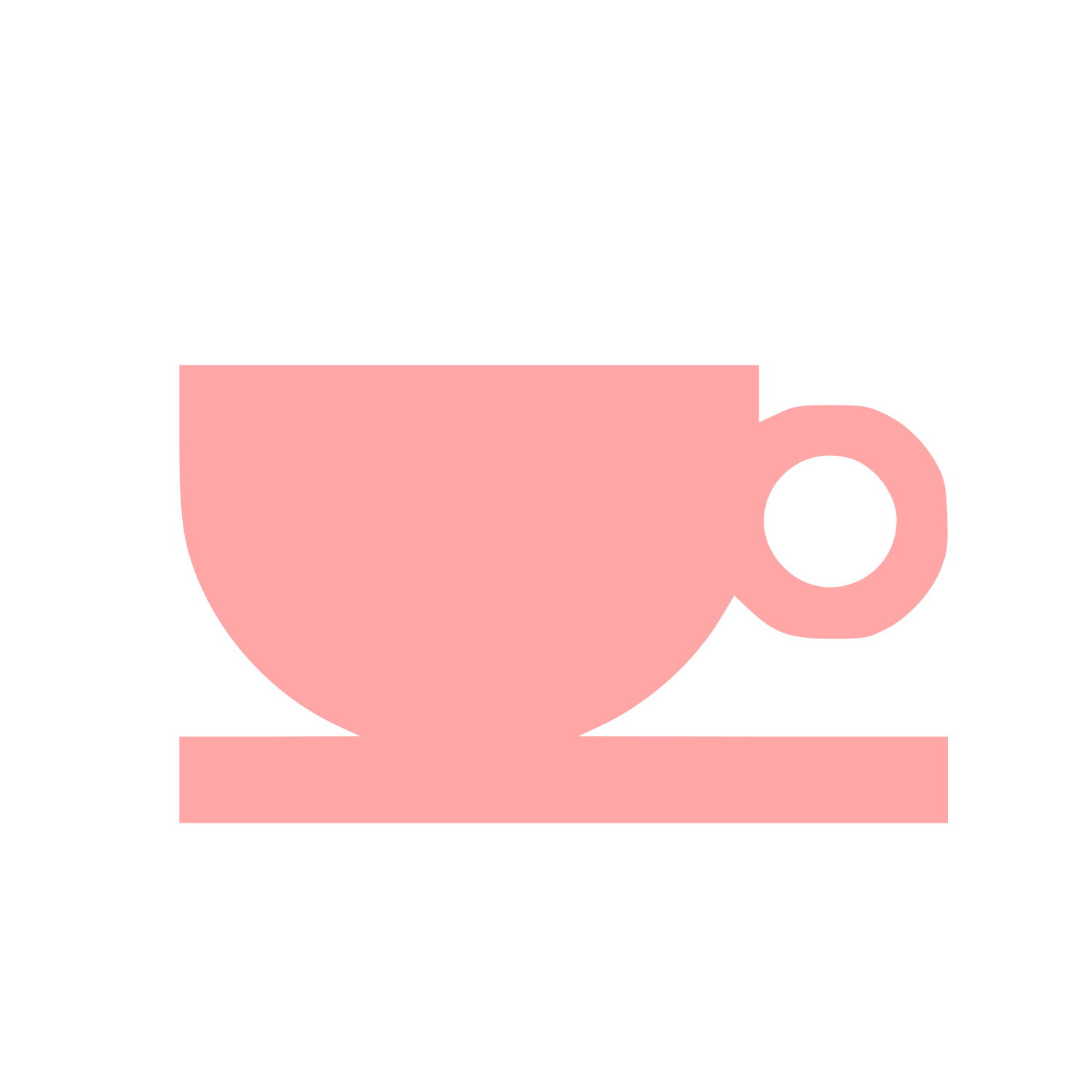 Teacup Silhouette Logo #ffa6a6