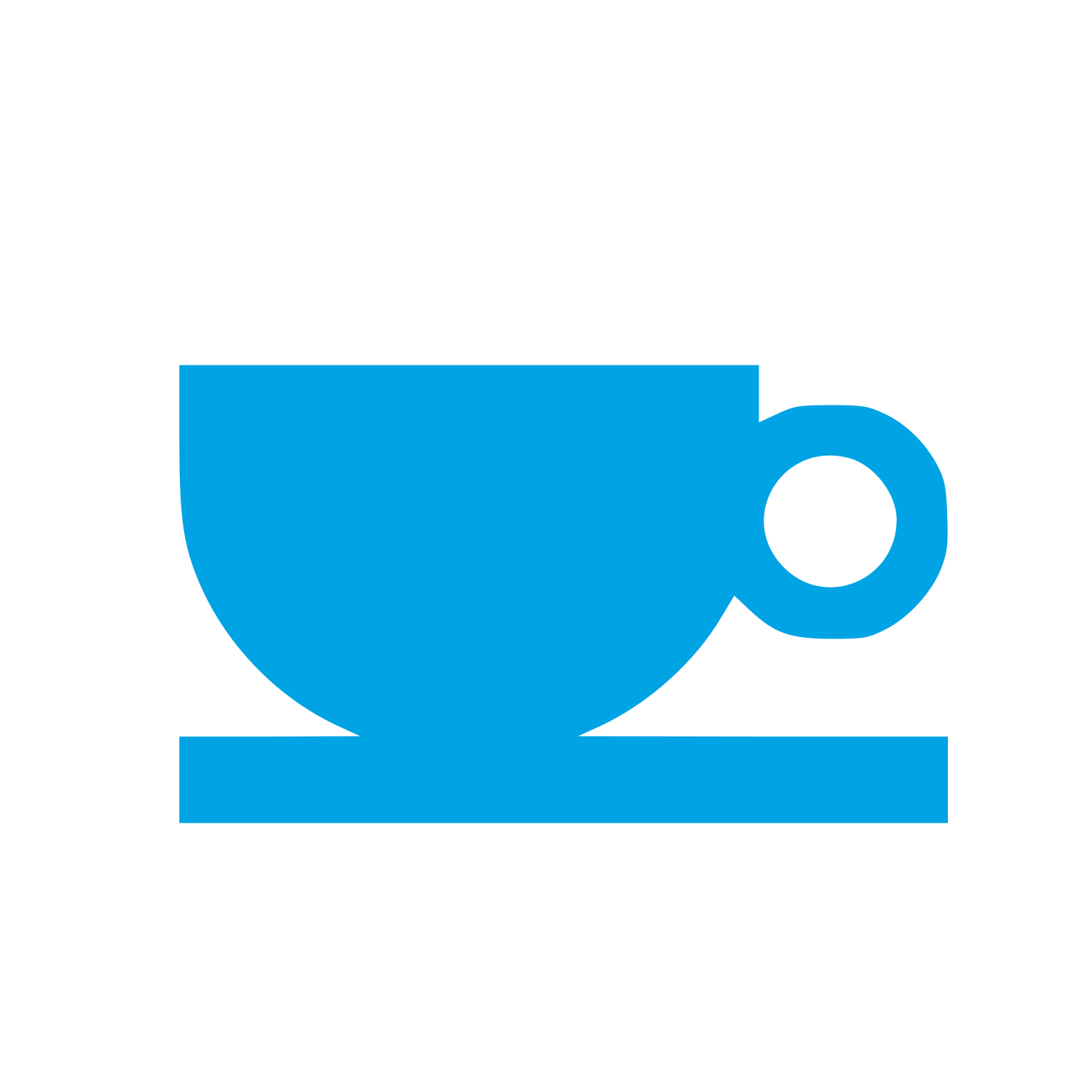 Teacup Silhouette Logo #00a3e4