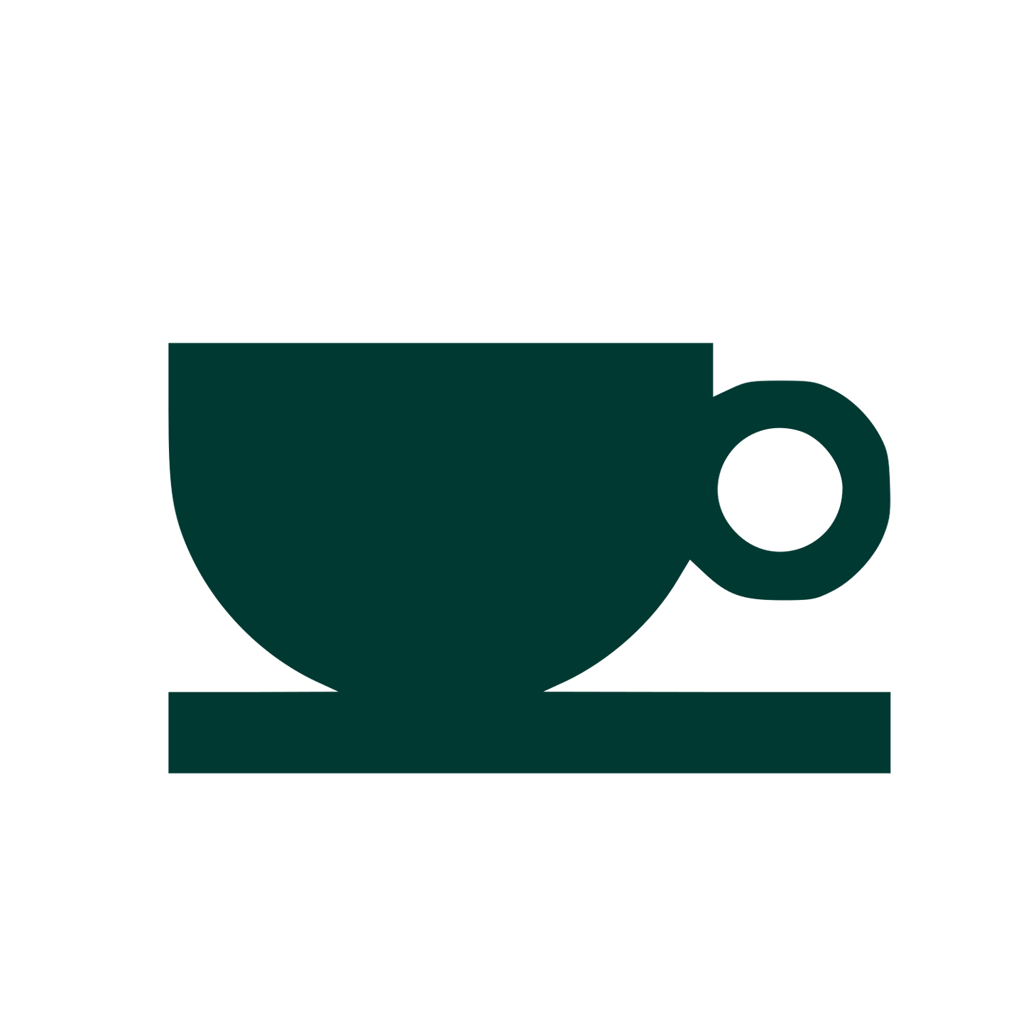 Teacup Silhouette Logo #003932