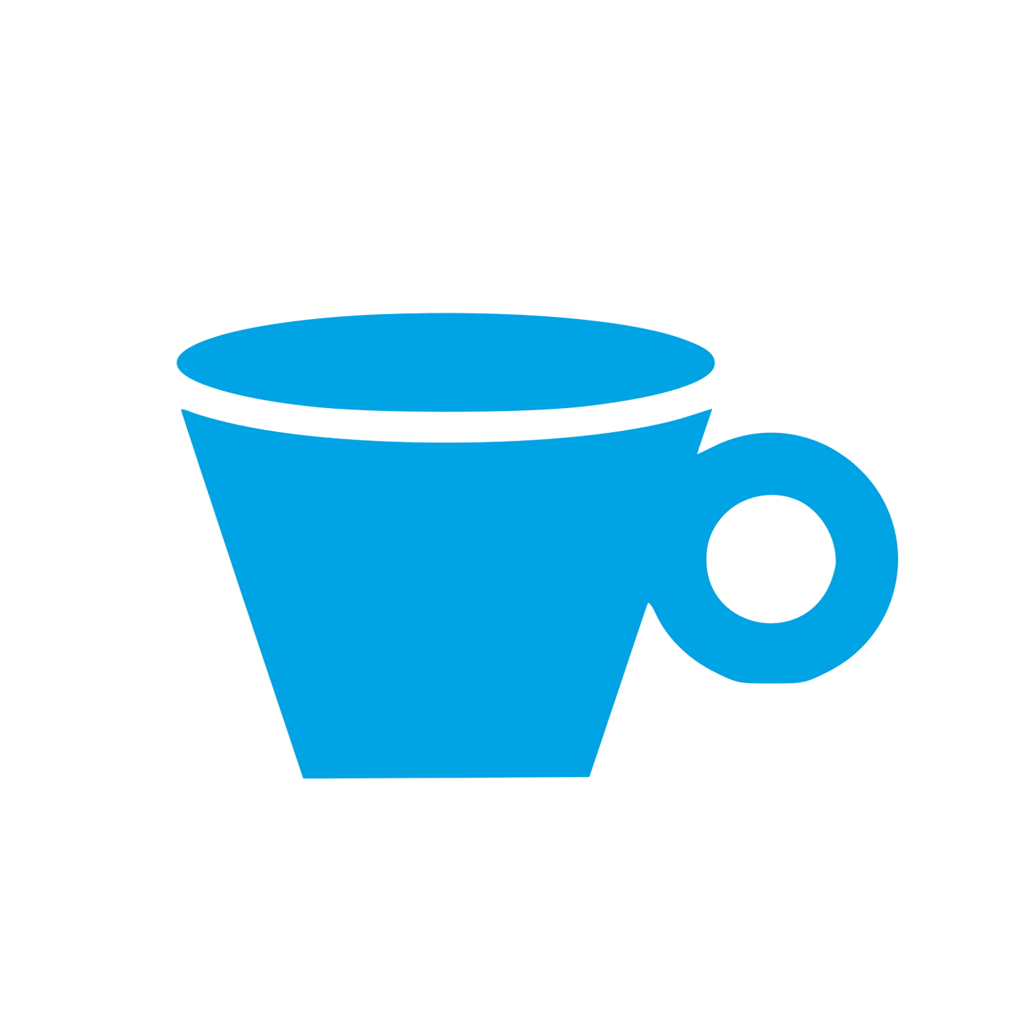 Espresso Cup Bold Logo #00a3e4