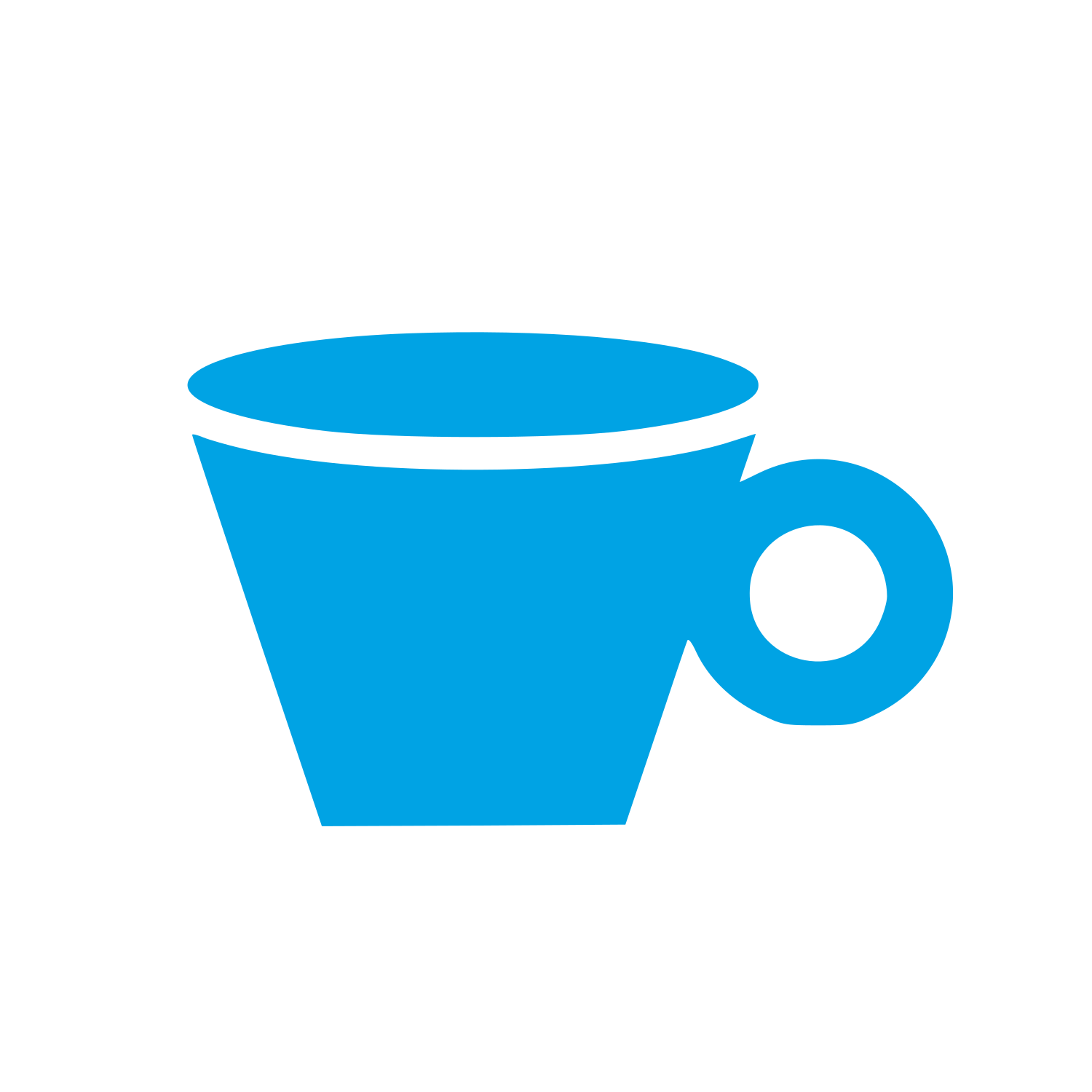 Espresso Cup Bold Logo #00a3e4