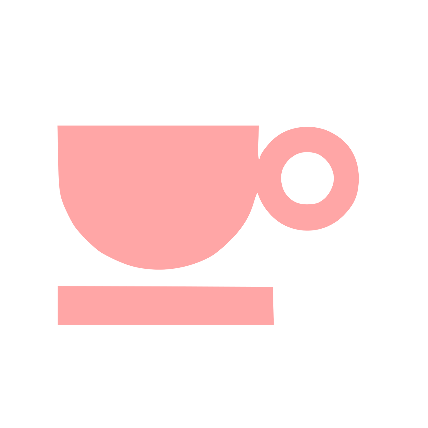 Swiss Style Teacup Logo #ffa6a6