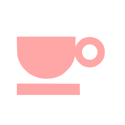 Swiss Style Teacup Logo #ffa6a6