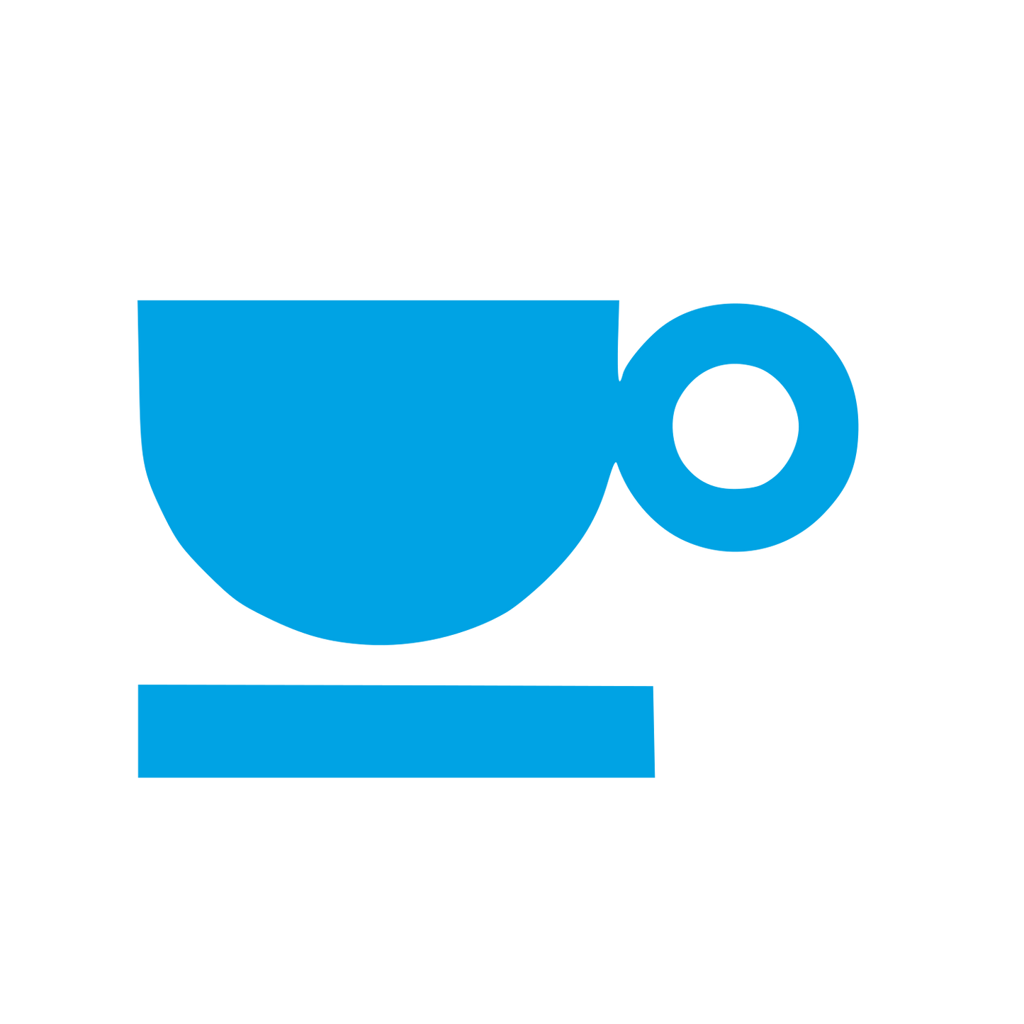 Swiss Style Teacup Logo #00a3e4