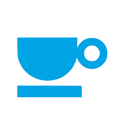 Swiss Style Teacup Logo #00a3e4