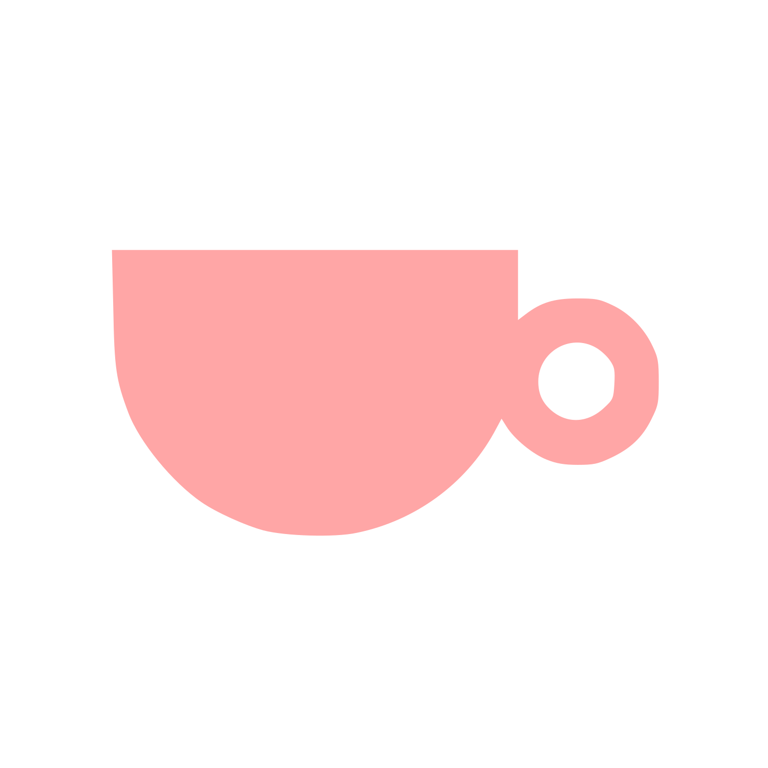 Teacup Swiss Style Logo #ffa6a6