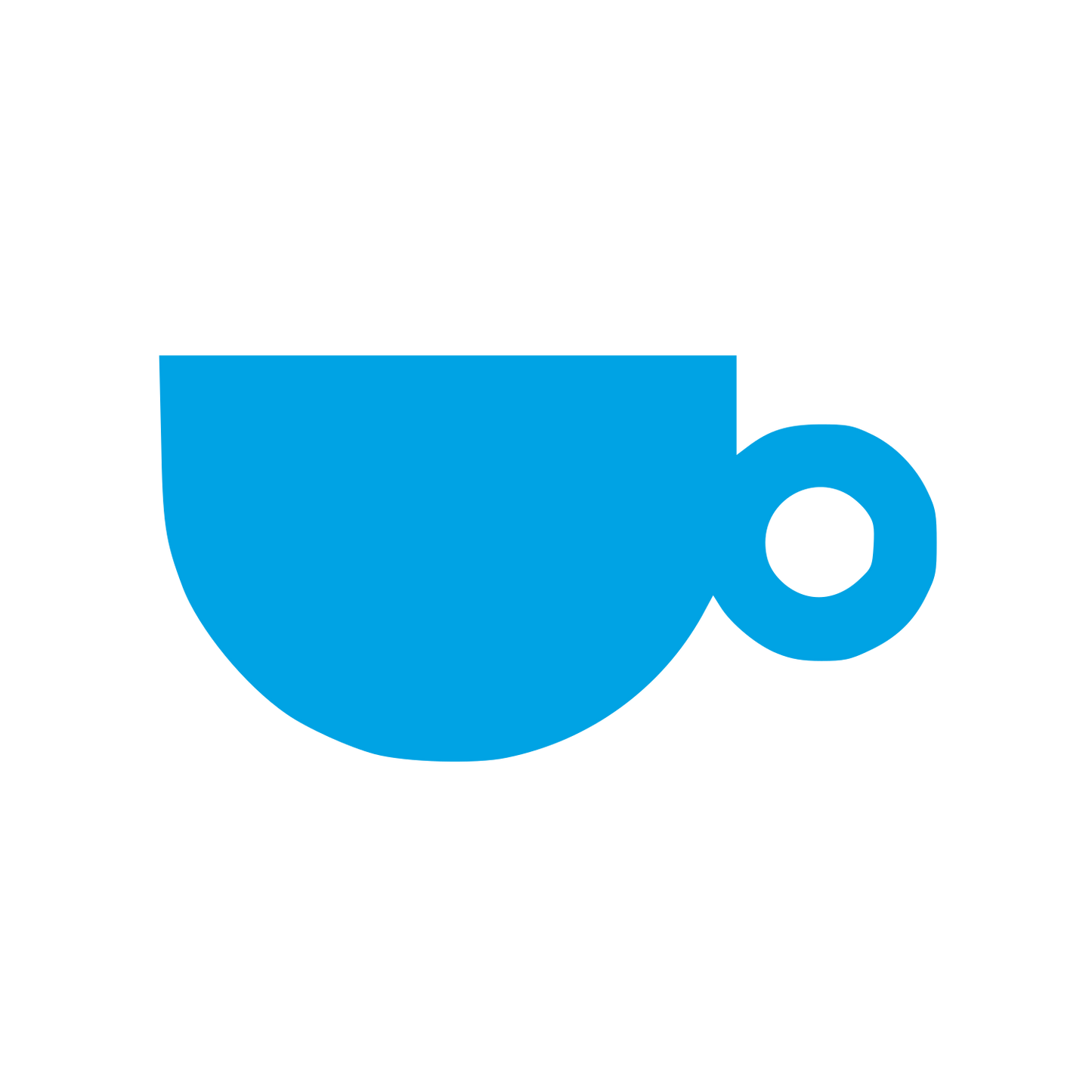 Teacup Swiss Style Logo #00a3e4