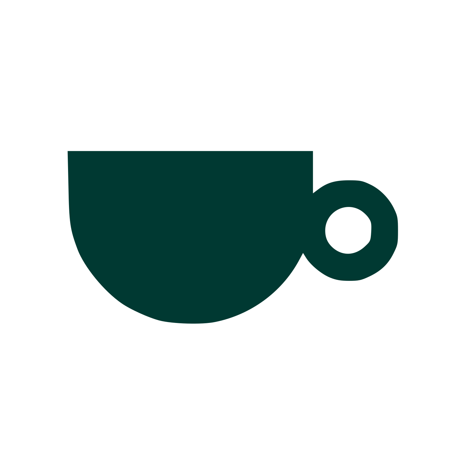 Teacup Swiss Style Logo #003932
