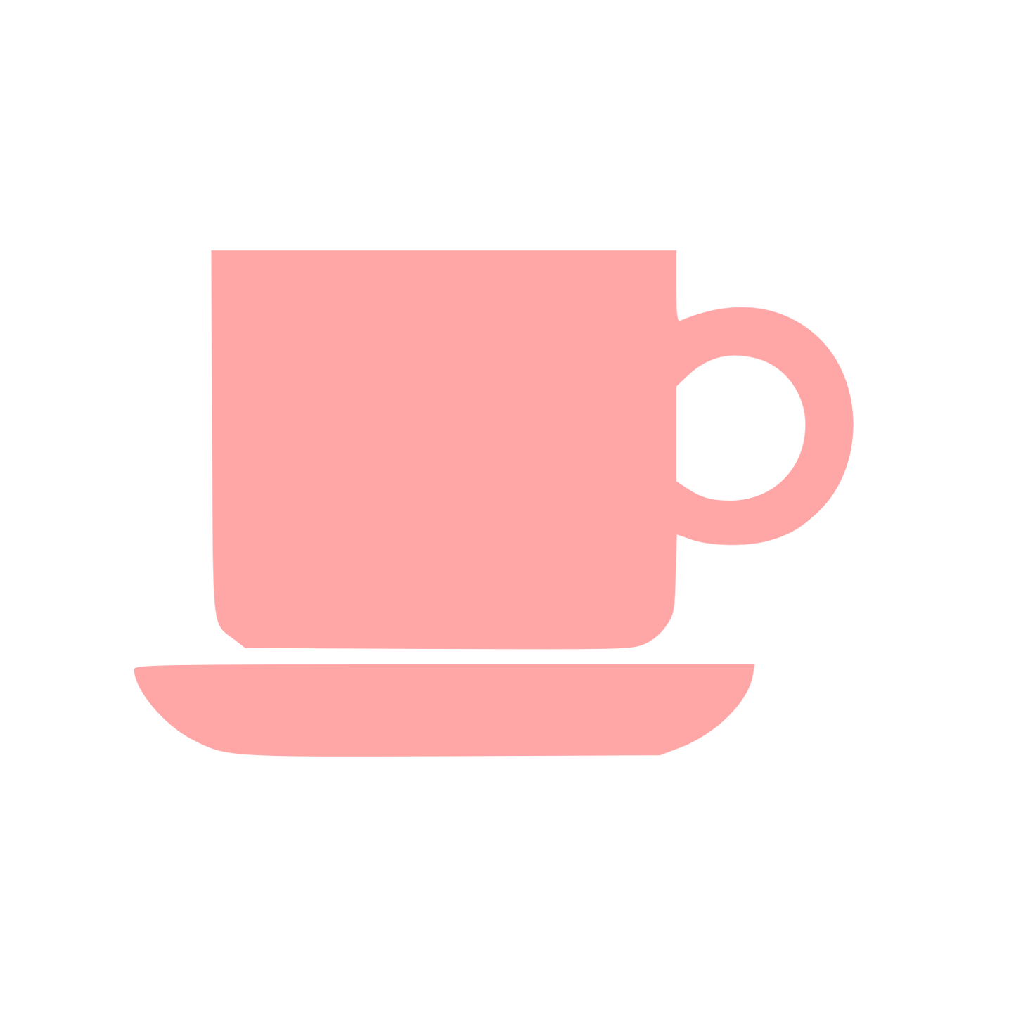 Coffee Cup Saucer Logo #ffa6a6