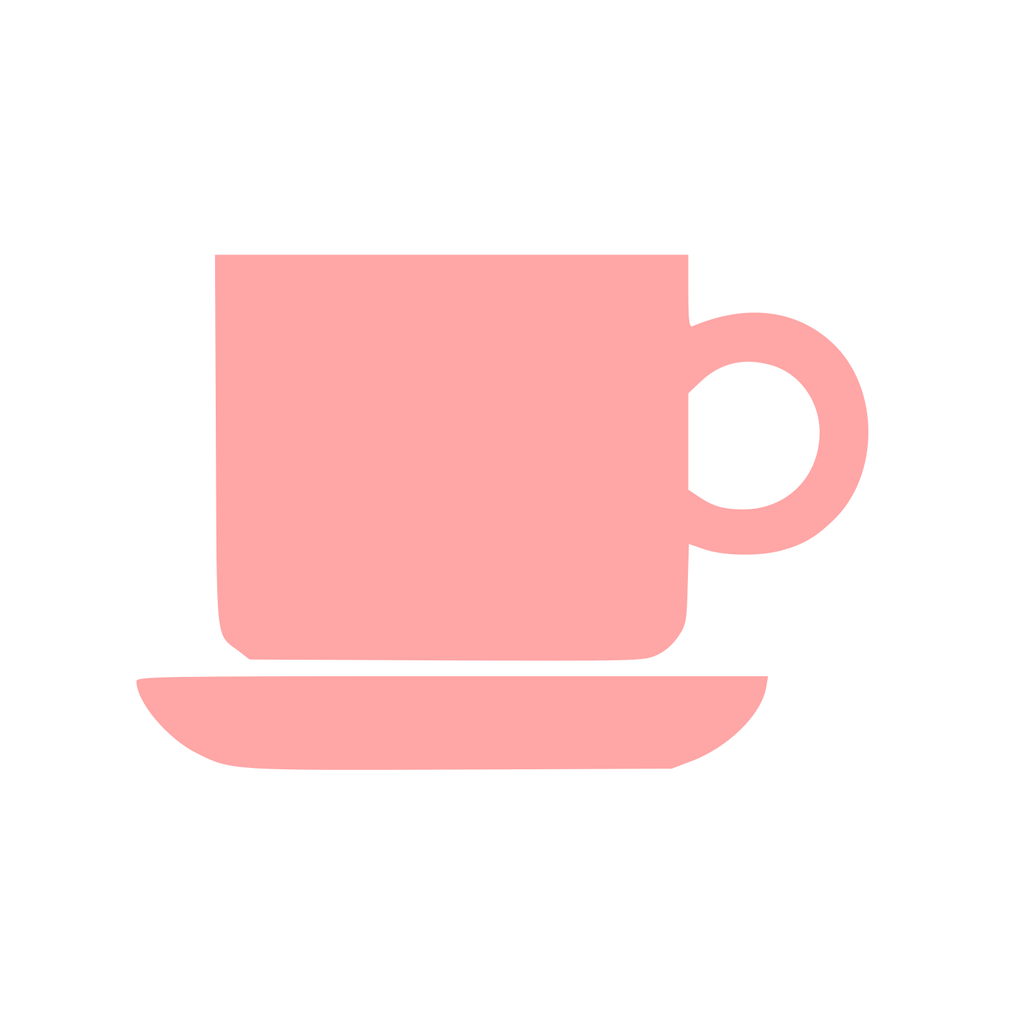 Coffee Cup Saucer Logo #ffa6a6