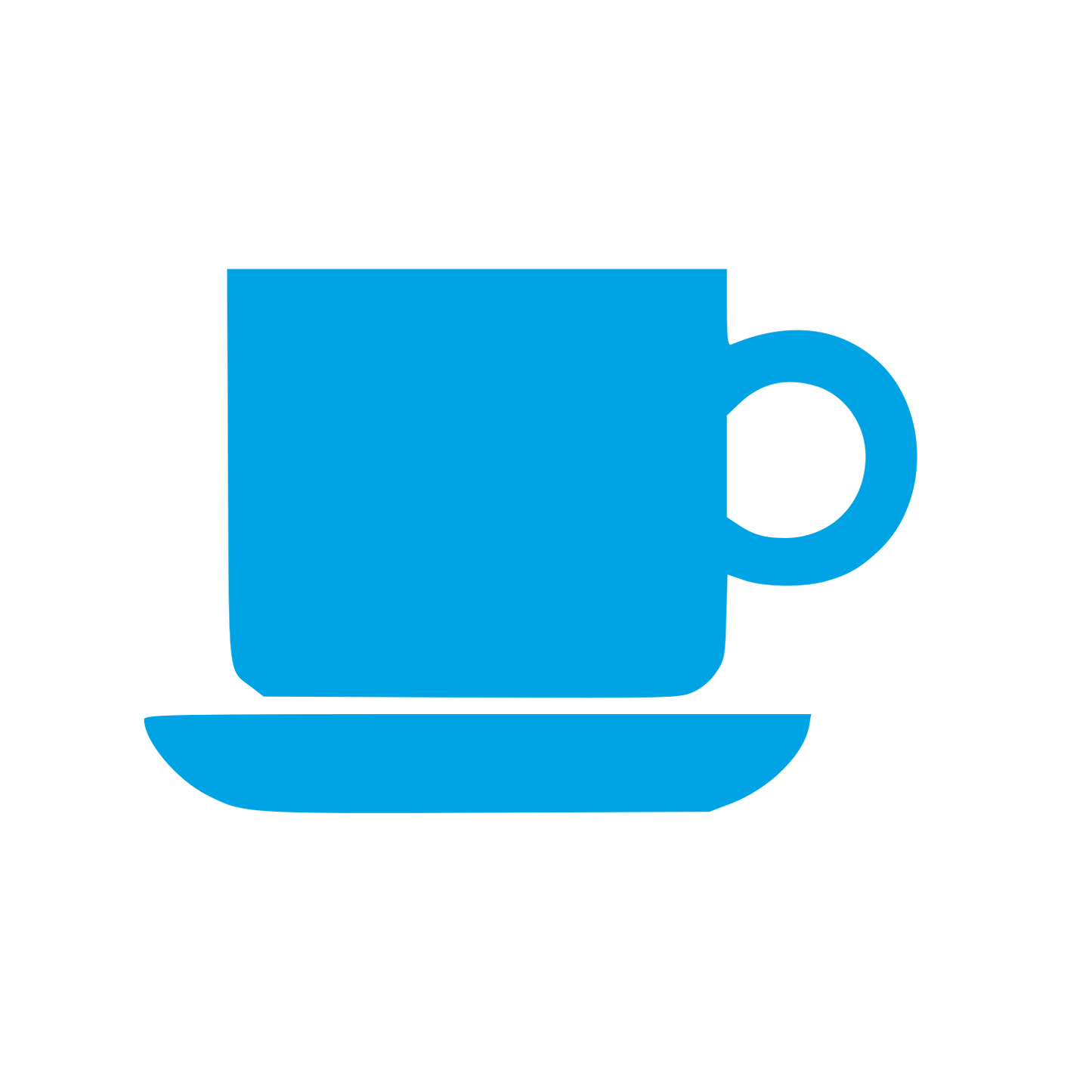 Coffee Cup Saucer Logo #00a3e4