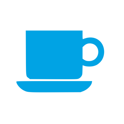 Coffee Cup Saucer Logo #00a3e4