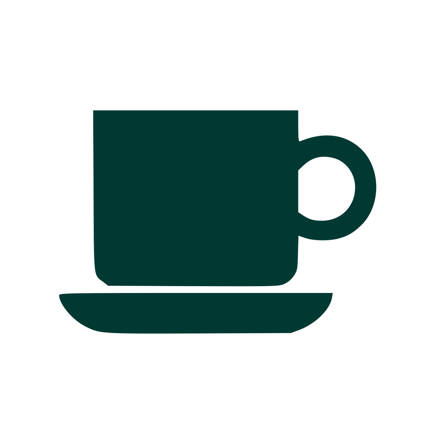 Coffee Cup Saucer Logo #003932