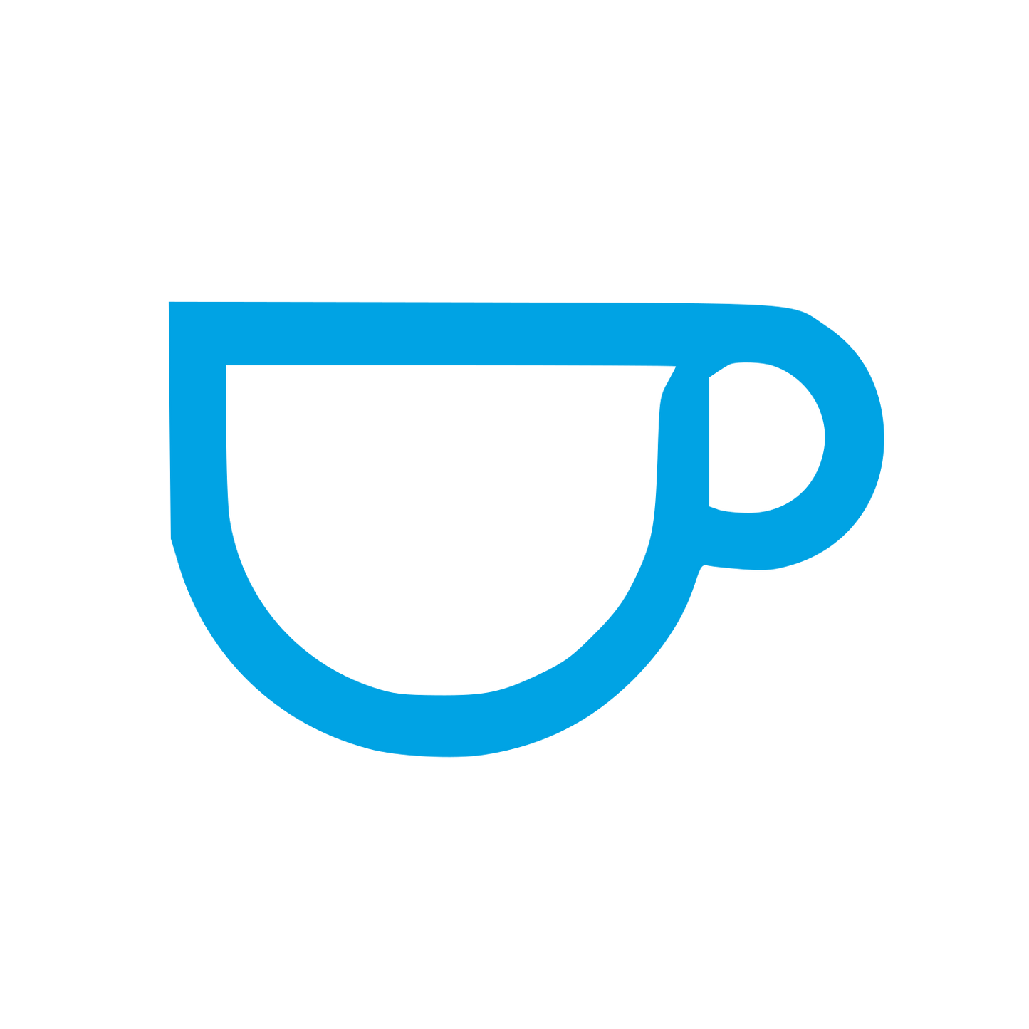 Monoline Teacup Logo #00a3e4