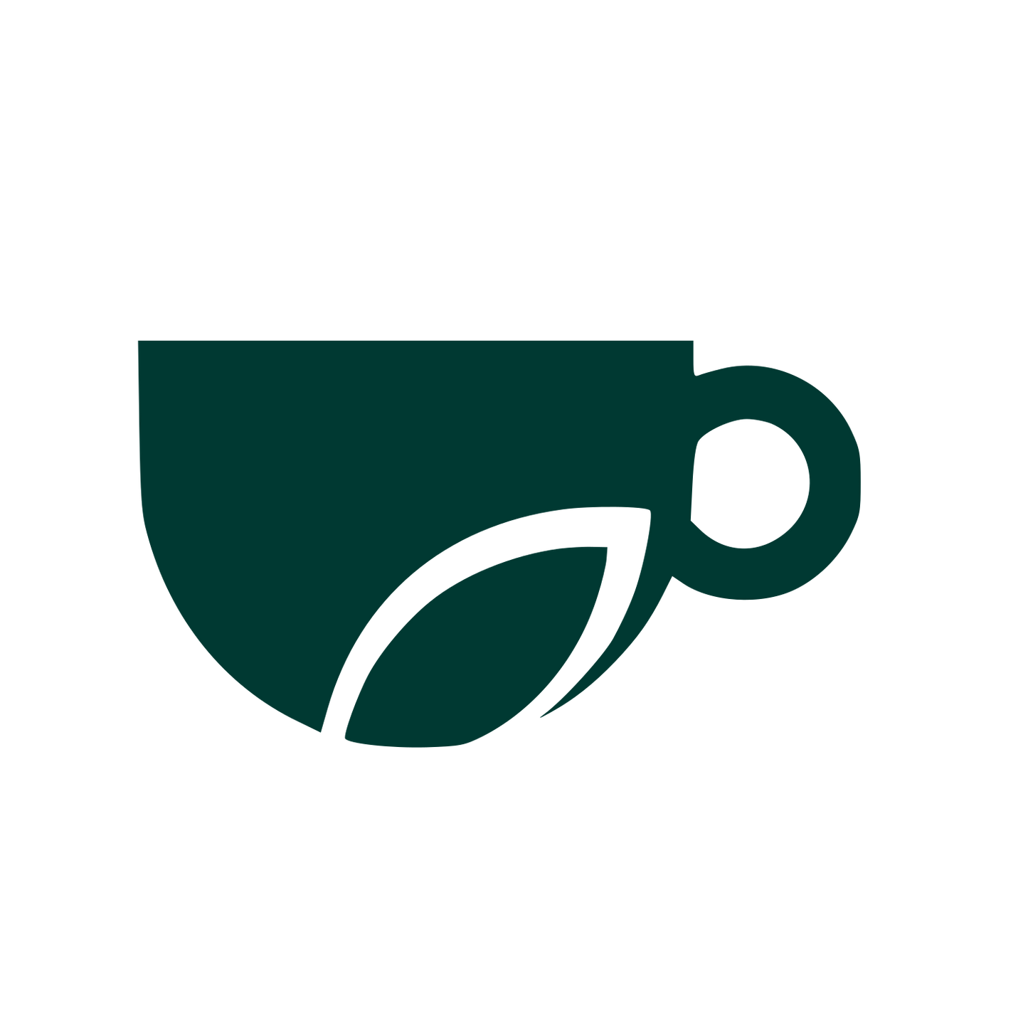 Tea Cup Leaf Logo #003932