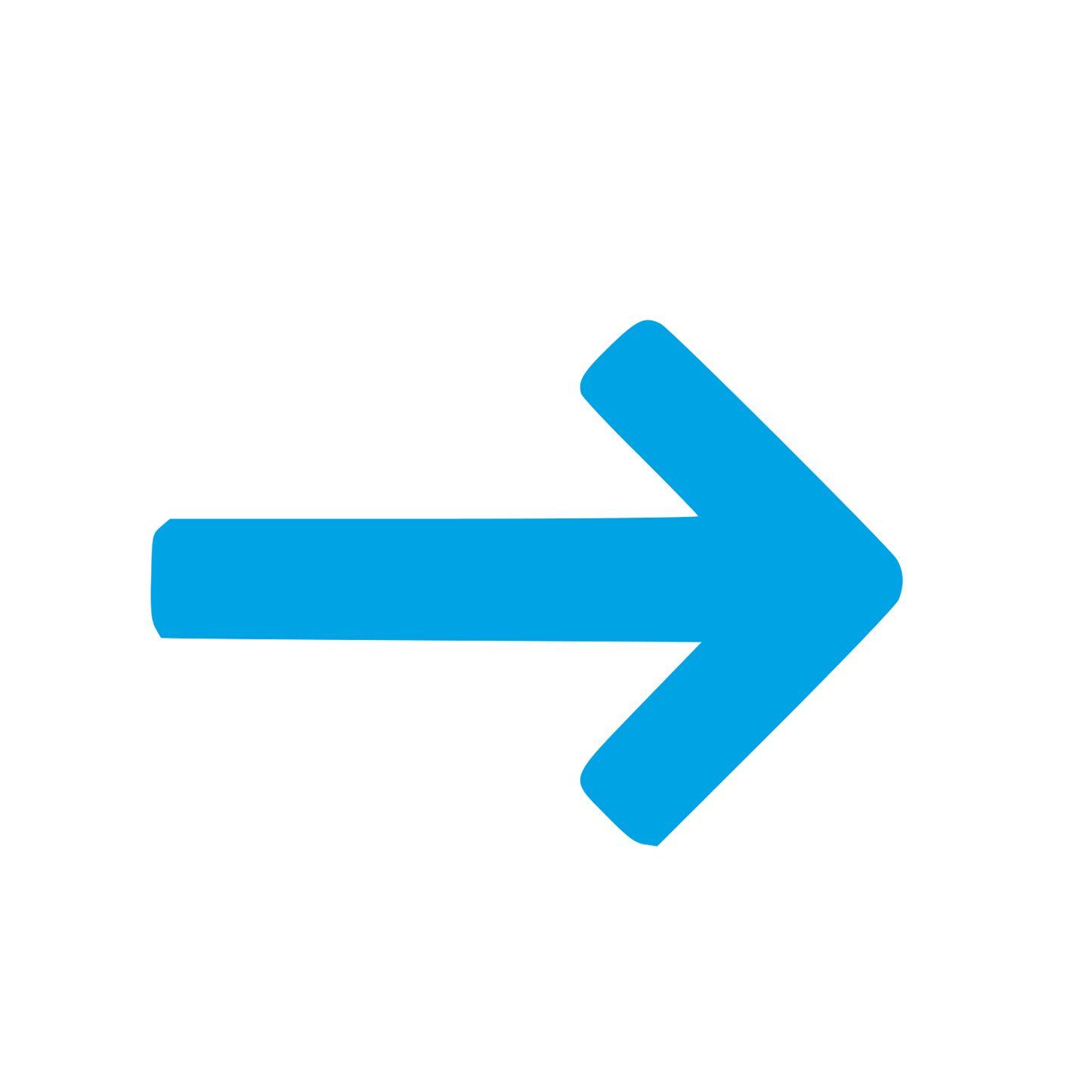 Right Arrow Pictogram Logo #00a3e4