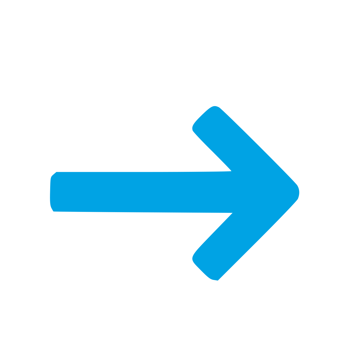 Right Arrow Pictogram Logo #00a3e4