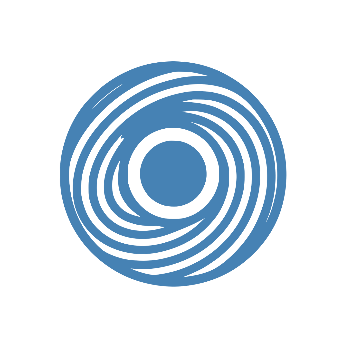 Lines in Circle Eye Logo #4682B4