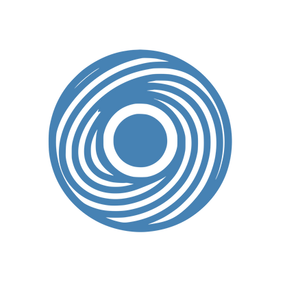 Lines in Circle Eye Logo #4682B4