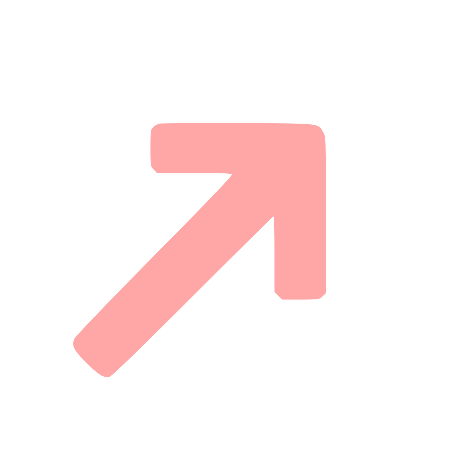 Diagonal Arrow Corner Logo #ffa6a6
