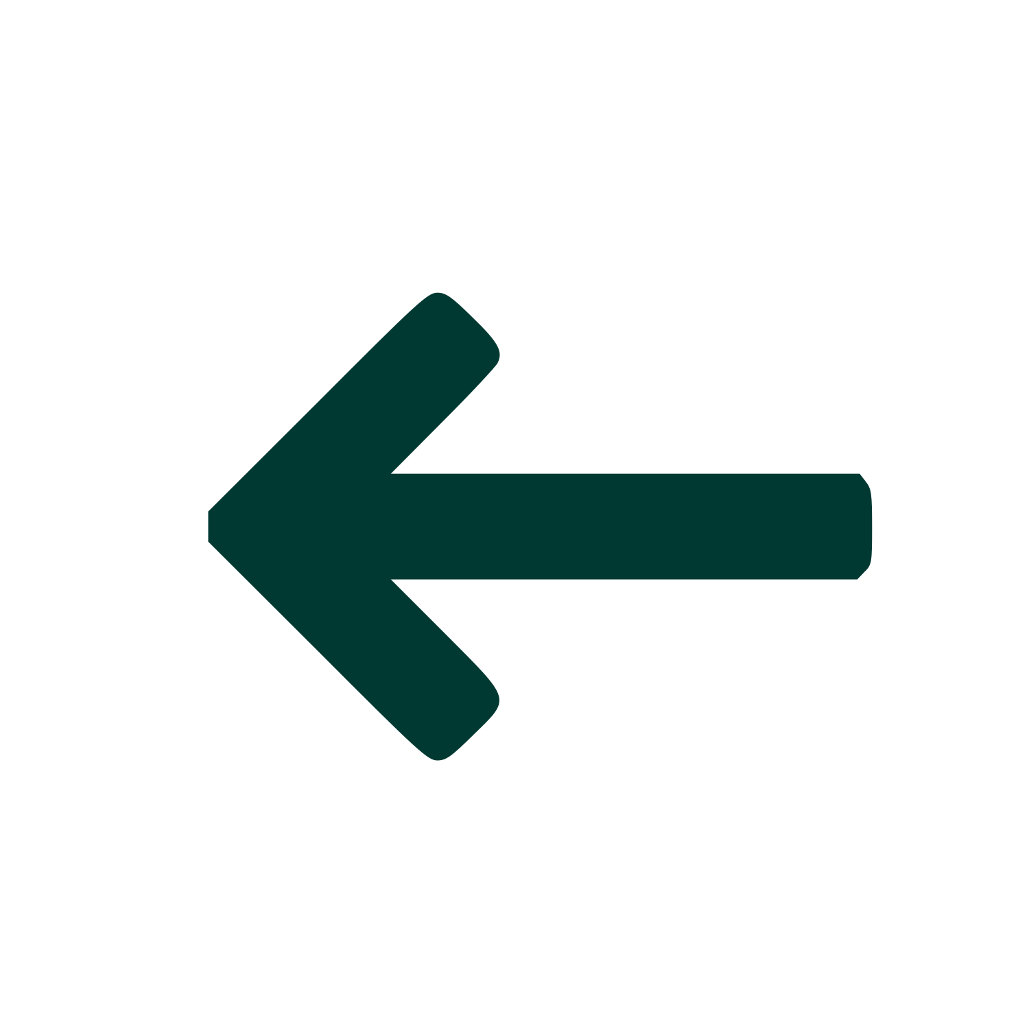 Left Arrow Pictogram Logo #003932