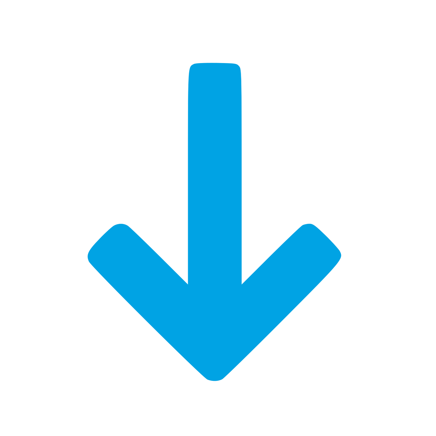 Down Arrow Pictogram Logo #00a3e4
