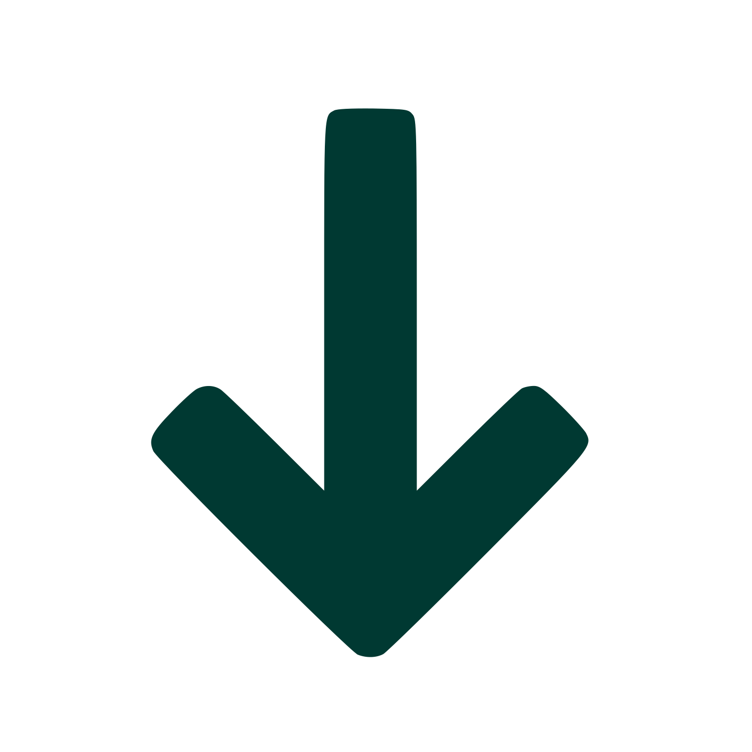 Down Arrow Pictogram Logo #003932