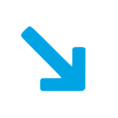 Diagonal Down Arrow Logo #00a3e4