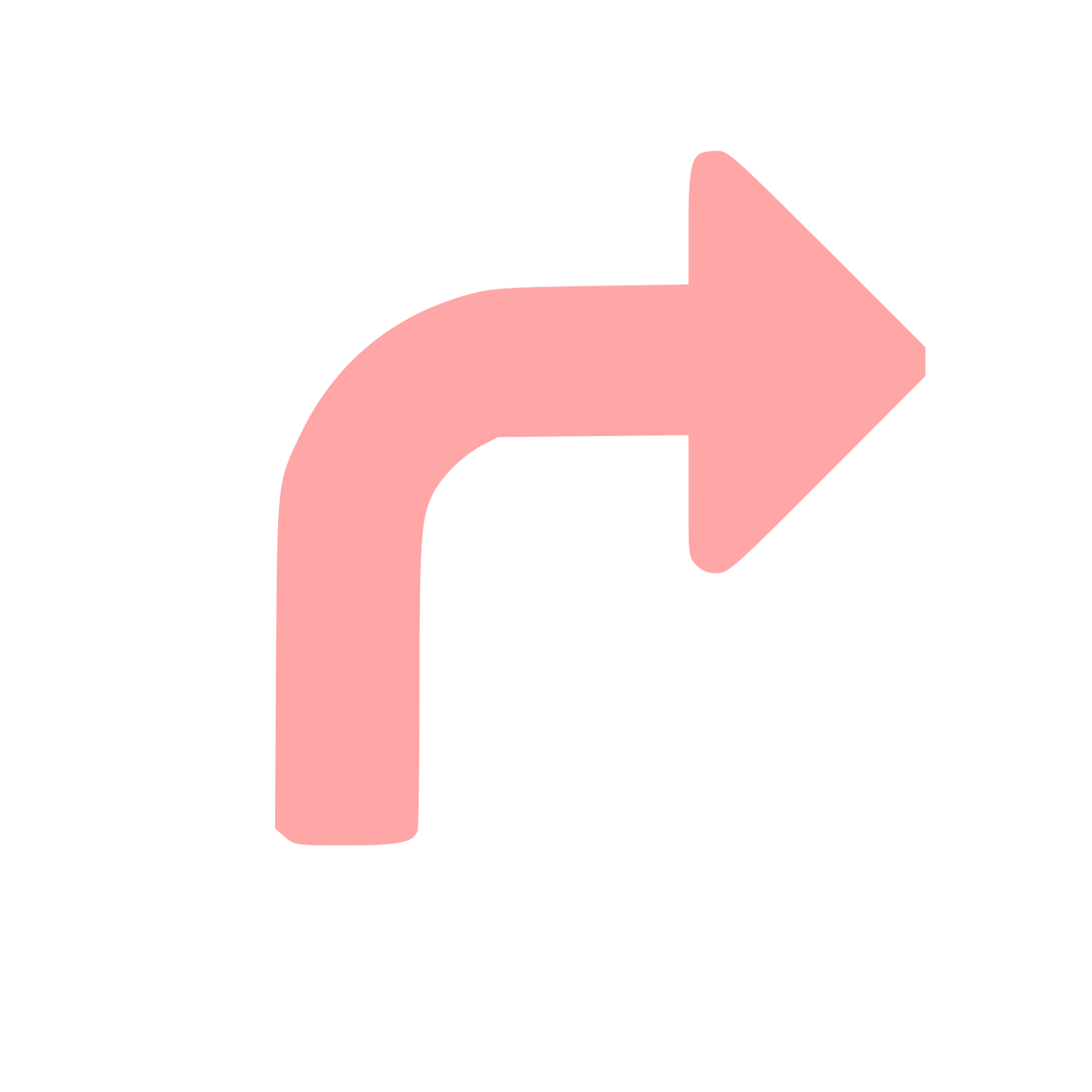 Turn Right Arrow Logo #ffa6a6