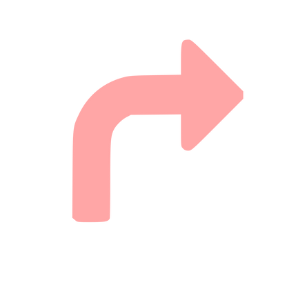 Turn Right Arrow Logo #ffa6a6