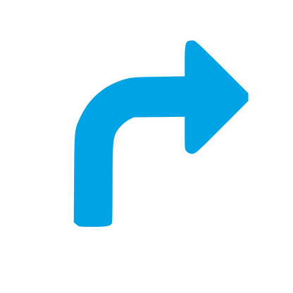 Turn Right Arrow Logo #00a3e4