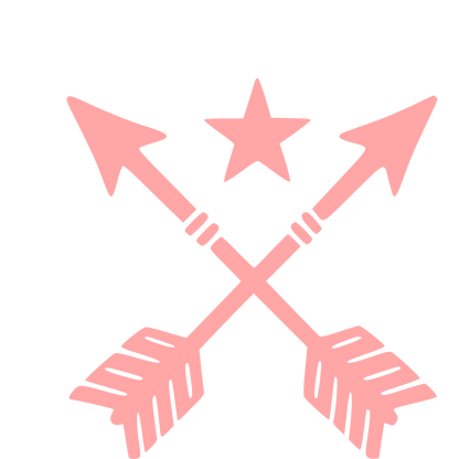 Crossed Arrows Star Logo #ffa6a6