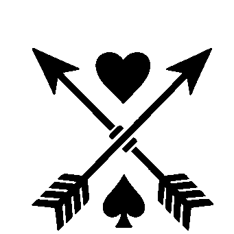 Crossed Arrows Heart Spade Logo