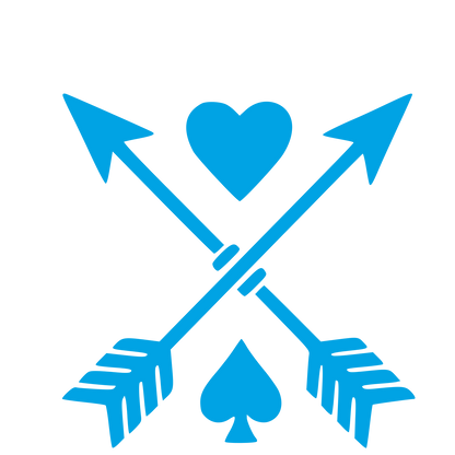 Crossed Arrows Heart Spade Logo #00a3e4