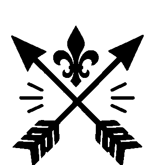 Crossed Arrows Fleur de Lis Logo