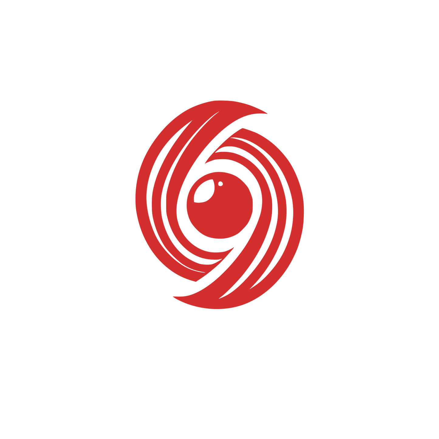 Yin Yang Eye Logo #D32F2F