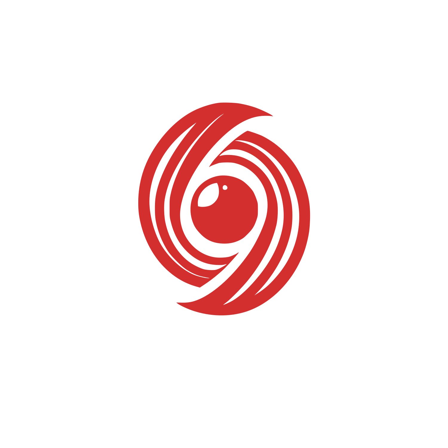 Yin Yang Eye Logo #D32F2F