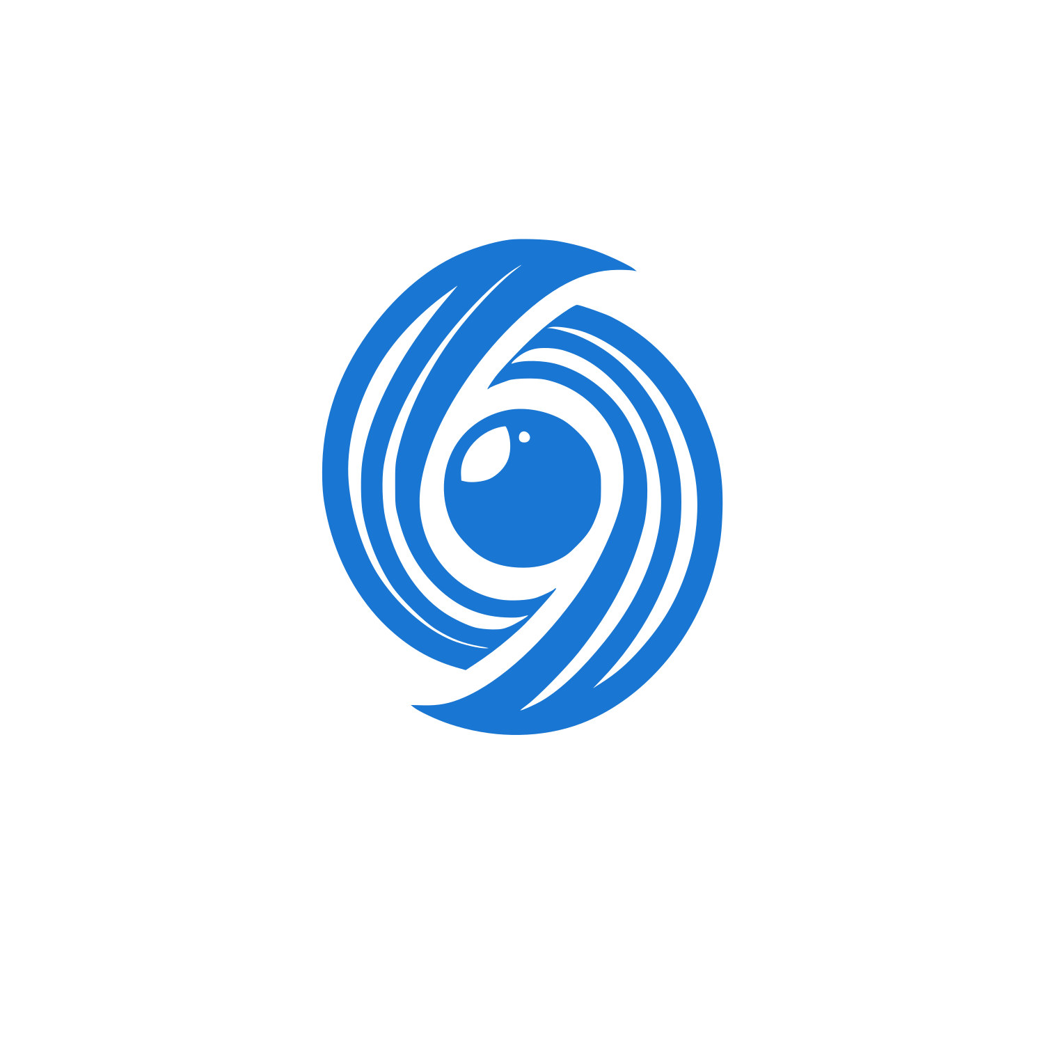 Yin Yang Eye Logo #1976D2