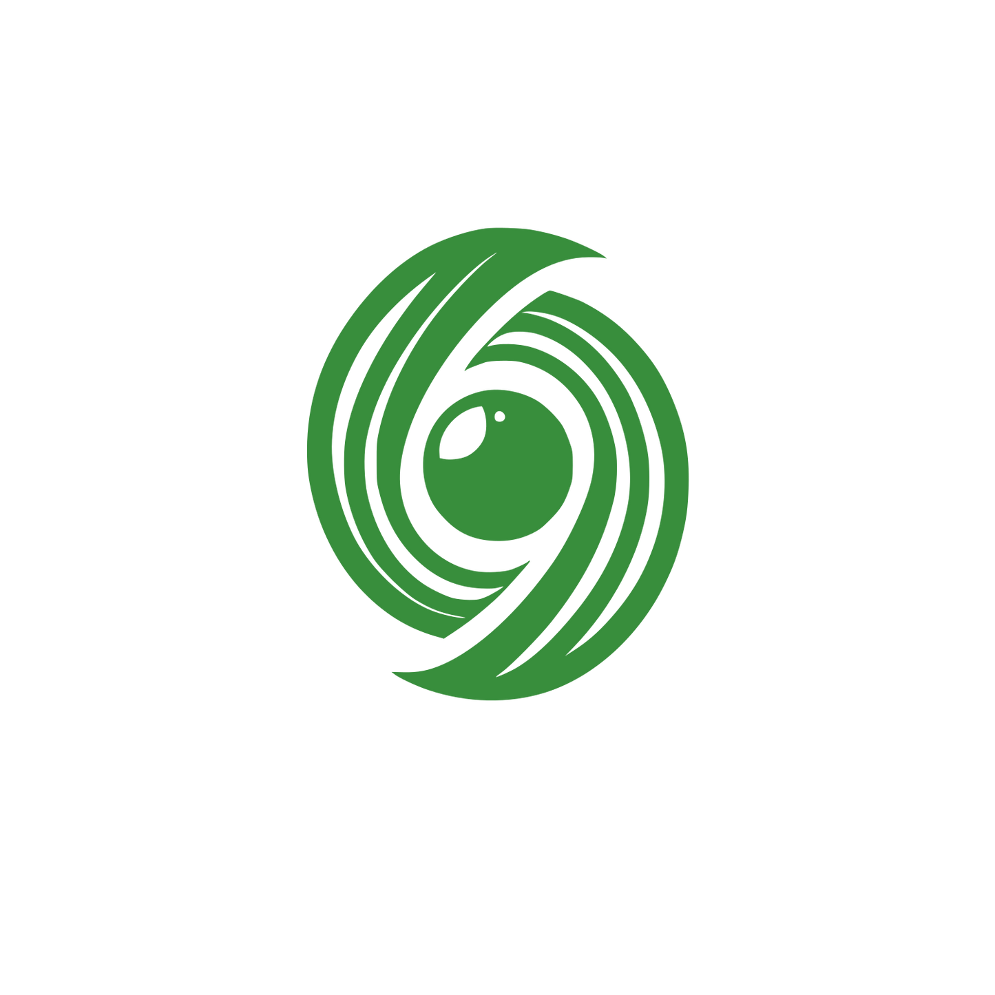 Yin Yang Eye Logo #388E3C