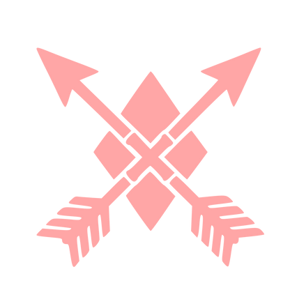 Tattoo Flash Crossed Arrows Logo #ffa6a6