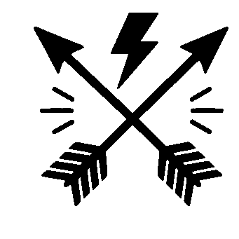 Crossed Arrows Lightning Logo