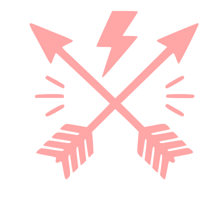 Crossed Arrows Lightning Logo #ffa6a6