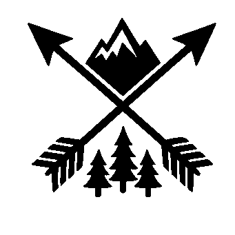 Crossed Arrows Mountain Forest Logo